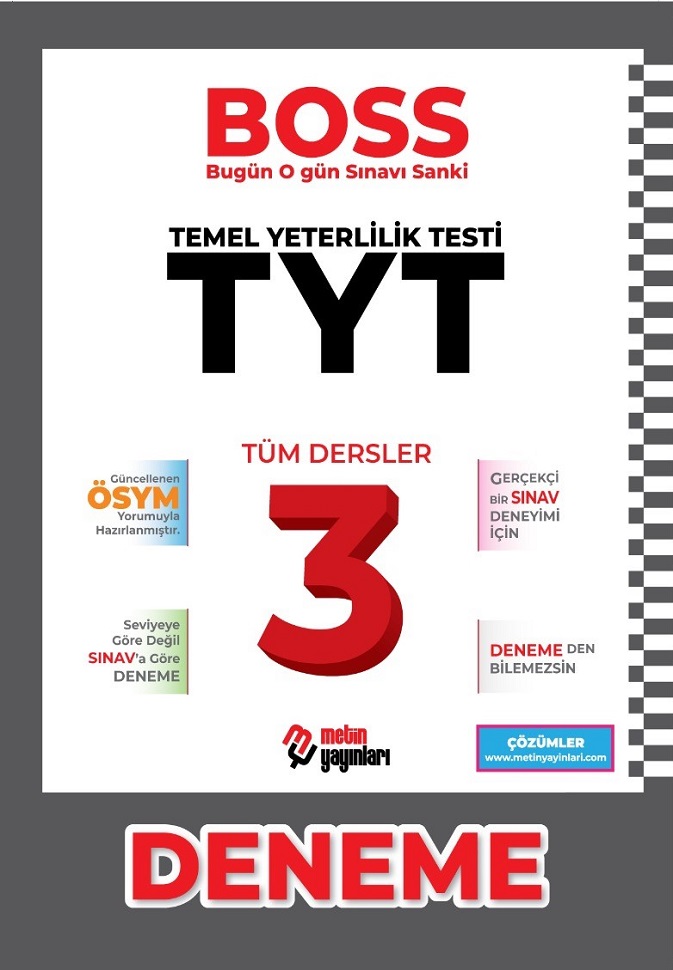 Boss Tyt Tum Dersler Deneme Metin Yayinlari