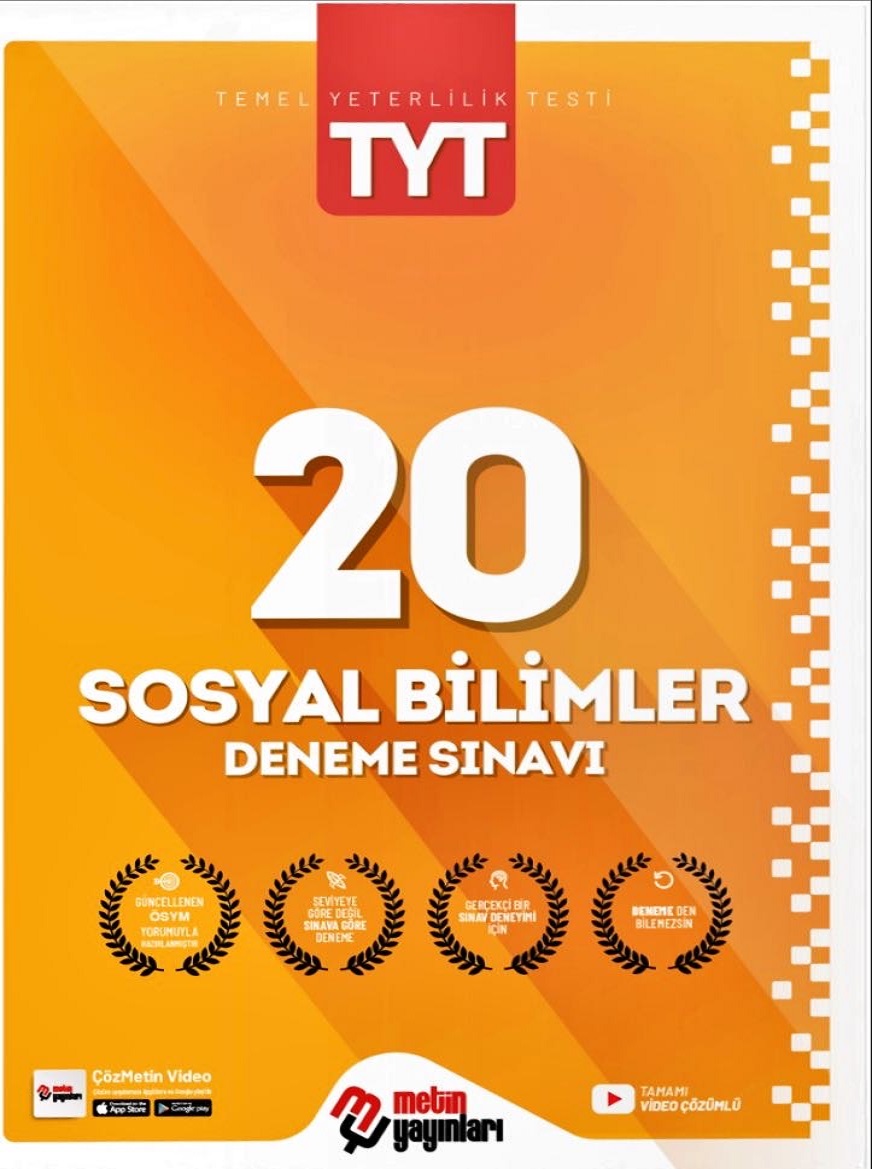 TYT Sosyal Bilimler 20 Deneme Sınavı